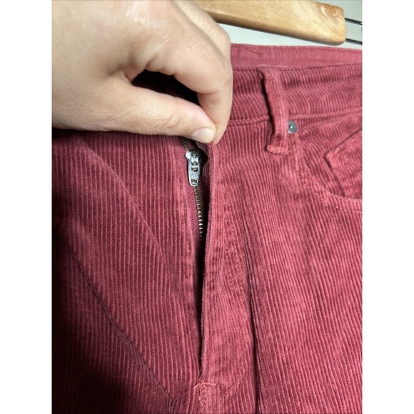 Volcom Corduroy Pants 29 Stoned Bootleg Dark Red Classic Casual - Picture 3 of 7